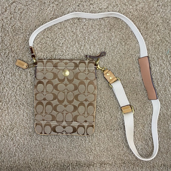 Coach Signature C Crossbody Bag, Brown Tone - Picture 1 of 5